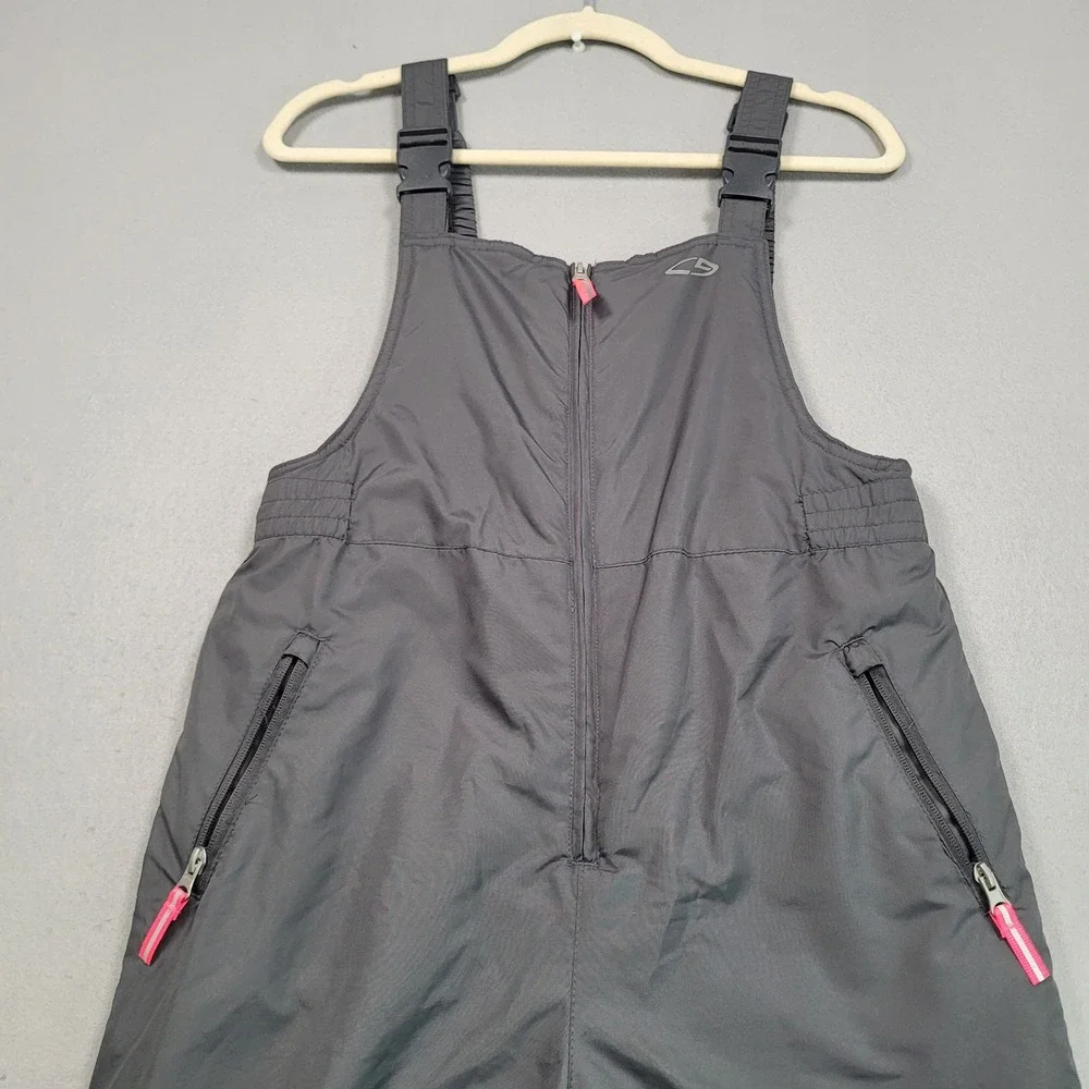 Champion Kids Gray Venture Dry Snow Bib Overalls Ski Pants XL 14-16 L5764B